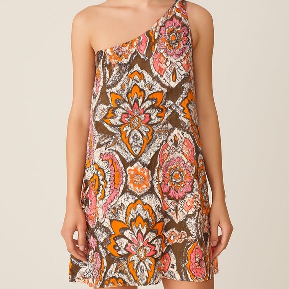 bobiBLACK One-Shoulder Retro Floral Dress - Picture 1 of 5